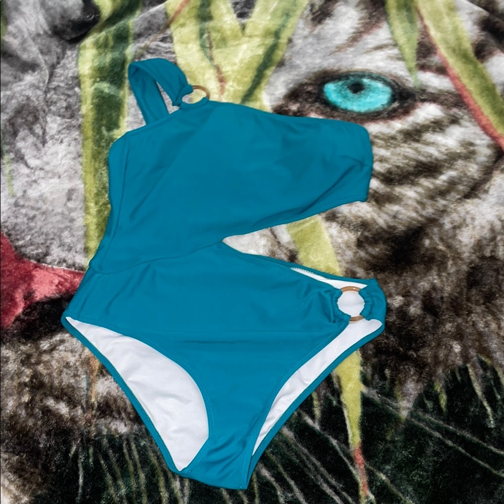 Swimwear One-Shoulder Swimsuit - Teal